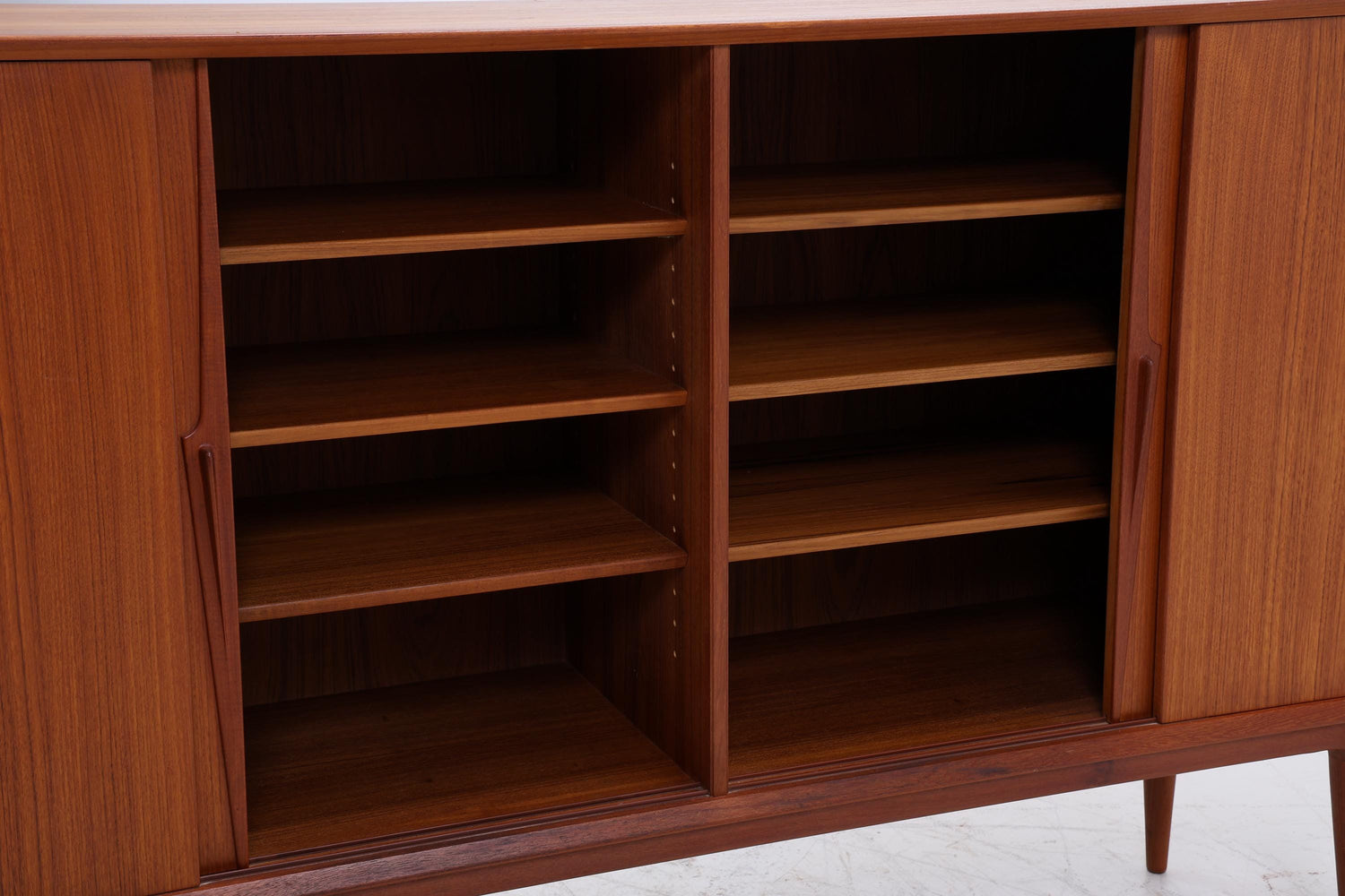 Vintage Teak Highboard von Omann Jun | Mid Century Sideboard Schubladen Schrank Holz Aufbewahrung