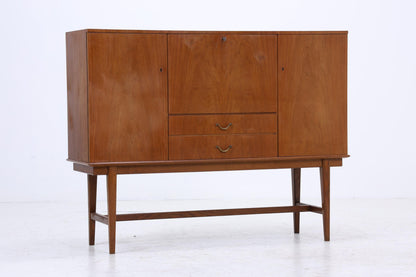 Vintage Highboard 60er Jahre | Mid Century Sideboard Schubladen Schrank Holz Aufbewahrung