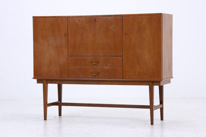 Vintage Highboard 60er Jahre | Mid Century Sideboard Schubladen Schrank Holz Aufbewahrung