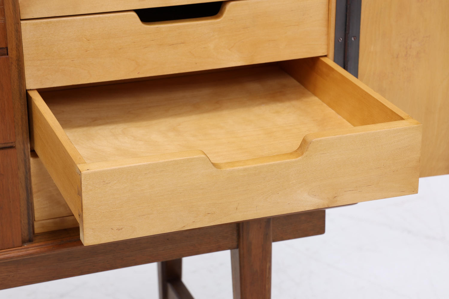 Vintage Highboard 60er Jahre | Mid Century Sideboard Schubladen Schrank Holz Aufbewahrung