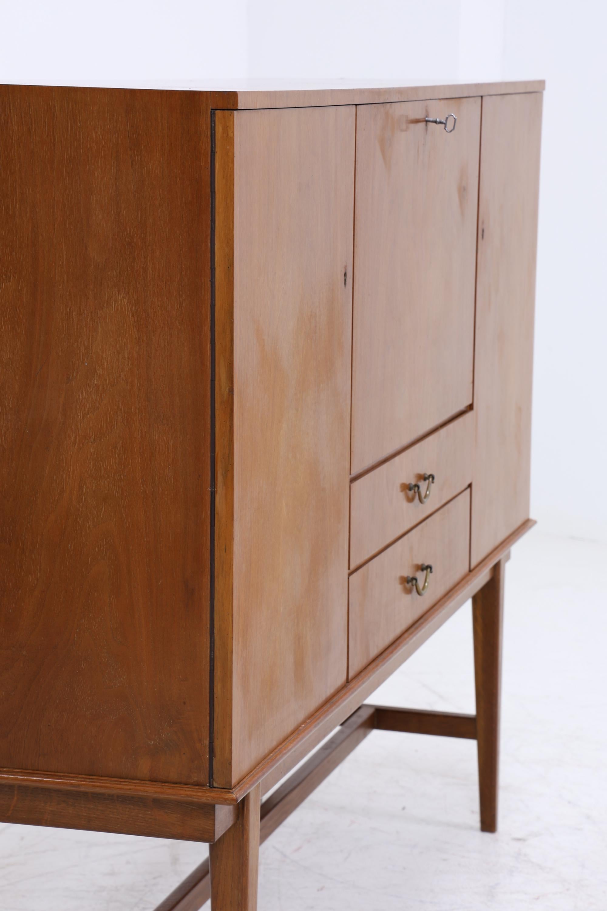 Vintage Highboard 60er Jahre | Mid Century Sideboard Schubladen Schrank Holz Aufbewahrung