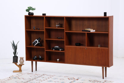 Vintage Teak Regal 60er Jahre | Mid Century Bücherregal Retro Schrank Holz Aufbewahrung