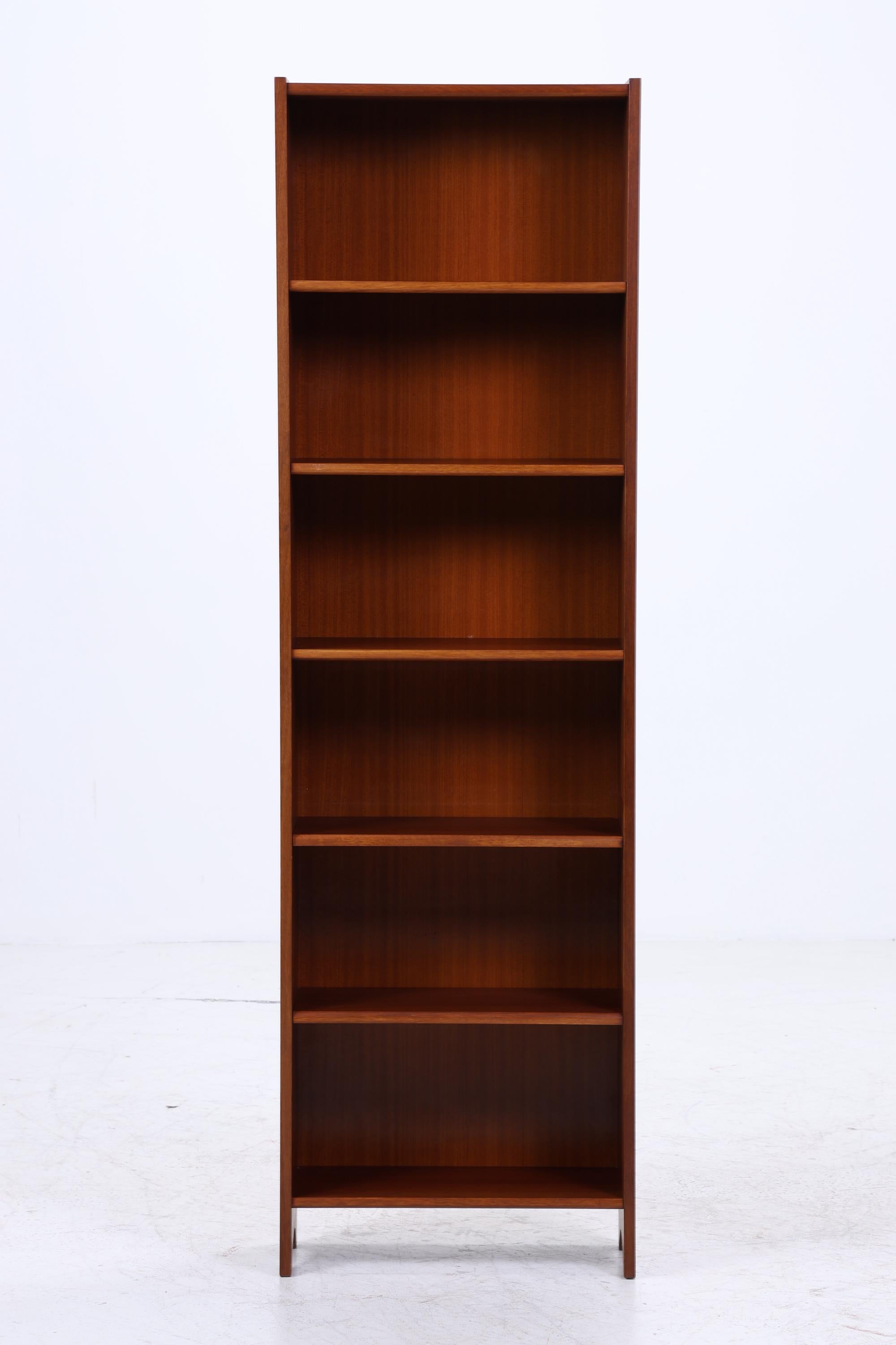 Vintage Teak Bücherregal | Mid Century Regal | 60er Retro Holz Aufbewahrung