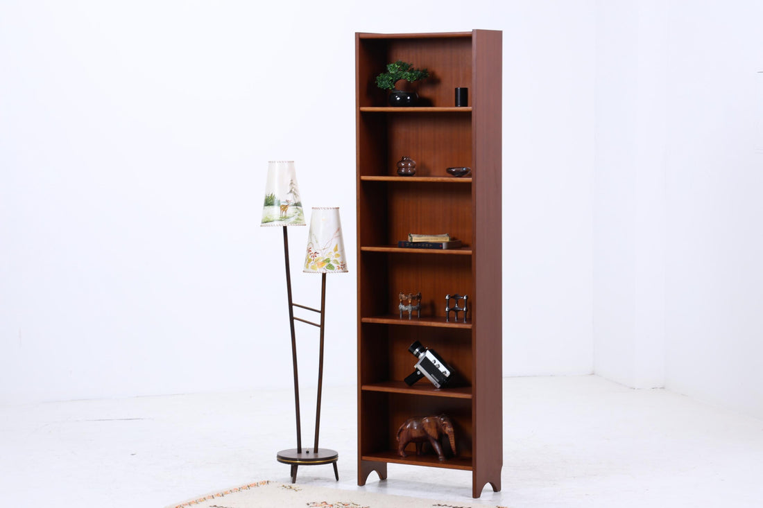 Vintage Teak Bücherregal | Mid Century Regal | 60er Retro Holz Aufbewahrung
