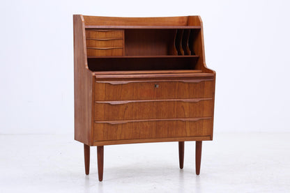 Vintage Teak Sekretär 60er Jahre | Mid Century Schrank Arbeitstisch Retro Holz Aufbewahrung