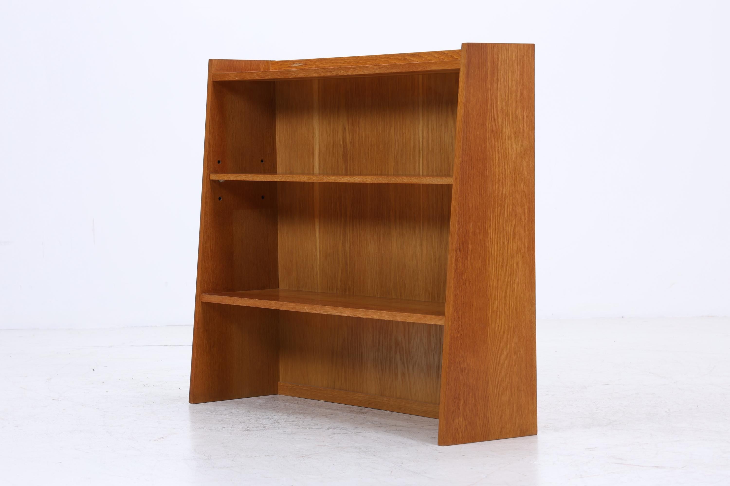 Vintage Hellerau Bücherregal aus Eiche | Mid Century Regal | 60er Retro Holz Aufbewahrung