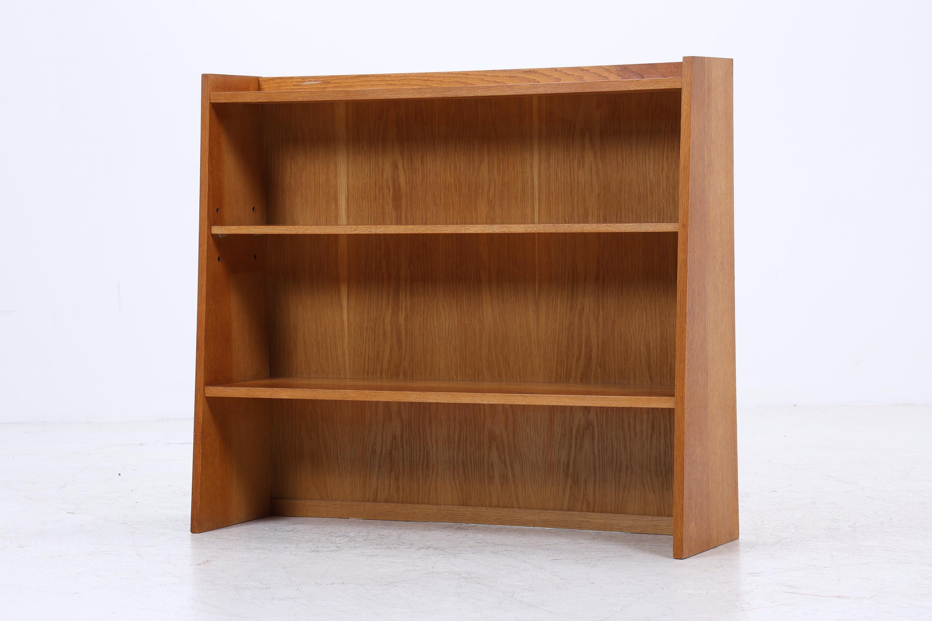 Vintage Hellerau Bücherregal aus Eiche | Mid Century Regal | 60er Retro Holz Aufbewahrung