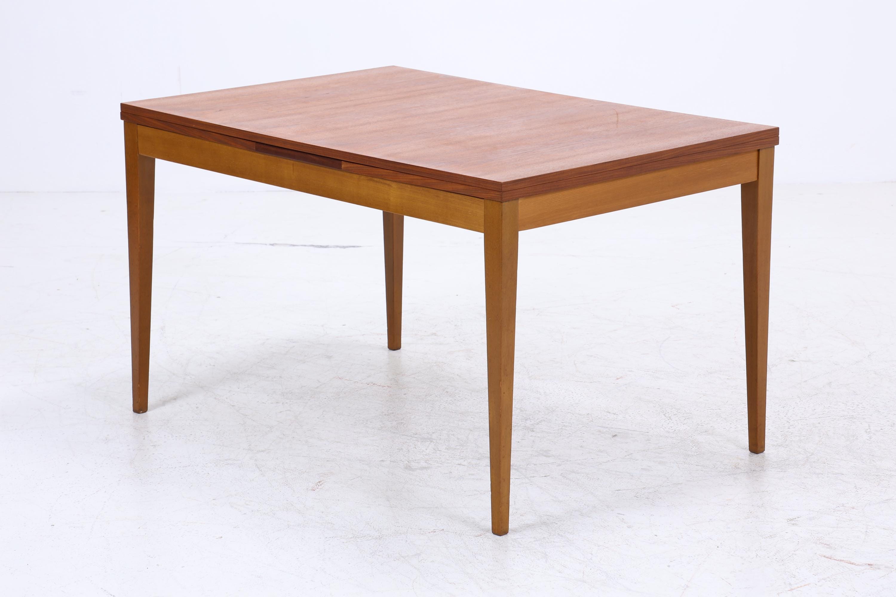 Vintage Esstisch | Mid-Century Ausziehbarer Küchentisch 1960er Holz