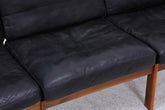 Mid Century Ledersofa von Illum Wikkelsø für Niels Eilersen / Musterring | Teak Sofa 60er Jahre