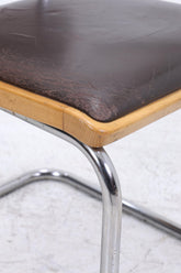 S64 Freischwinger von Marcel Breuer für Thonet | Bauhaus Stuhl Leder Schreibtischstuhl