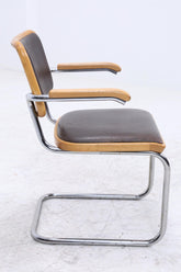 S64 Freischwinger von Marcel Breuer für Thonet | Bauhaus Stuhl Leder Schreibtischstuhl