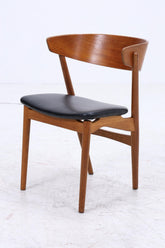 Teak Stuhl Modell 7 von Helge Sibast | Danish Mid Century Design Lederstuhl