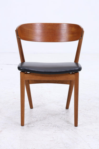 Teak Stuhl Modell 7 von Helge Sibast | Danish Mid Century Design Lederstuhl