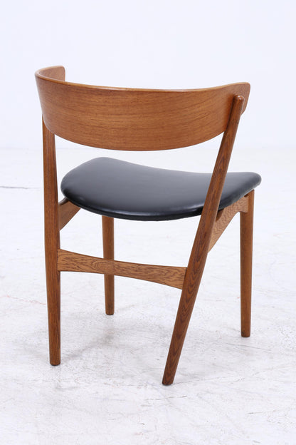 Teak Stuhl Modell 7 von Helge Sibast | Danish Mid Century Design Lederstuhl