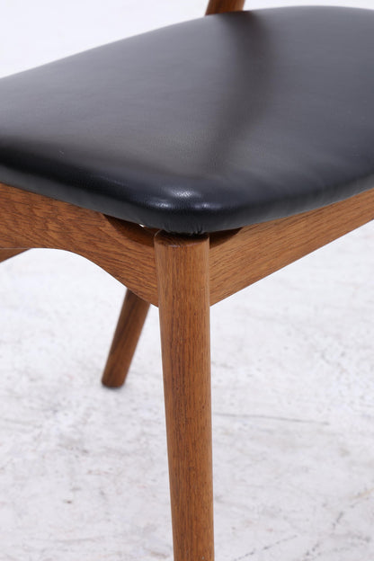 Teak Stuhl Modell 7 von Helge Sibast | Danish Mid Century Design Lederstuhl