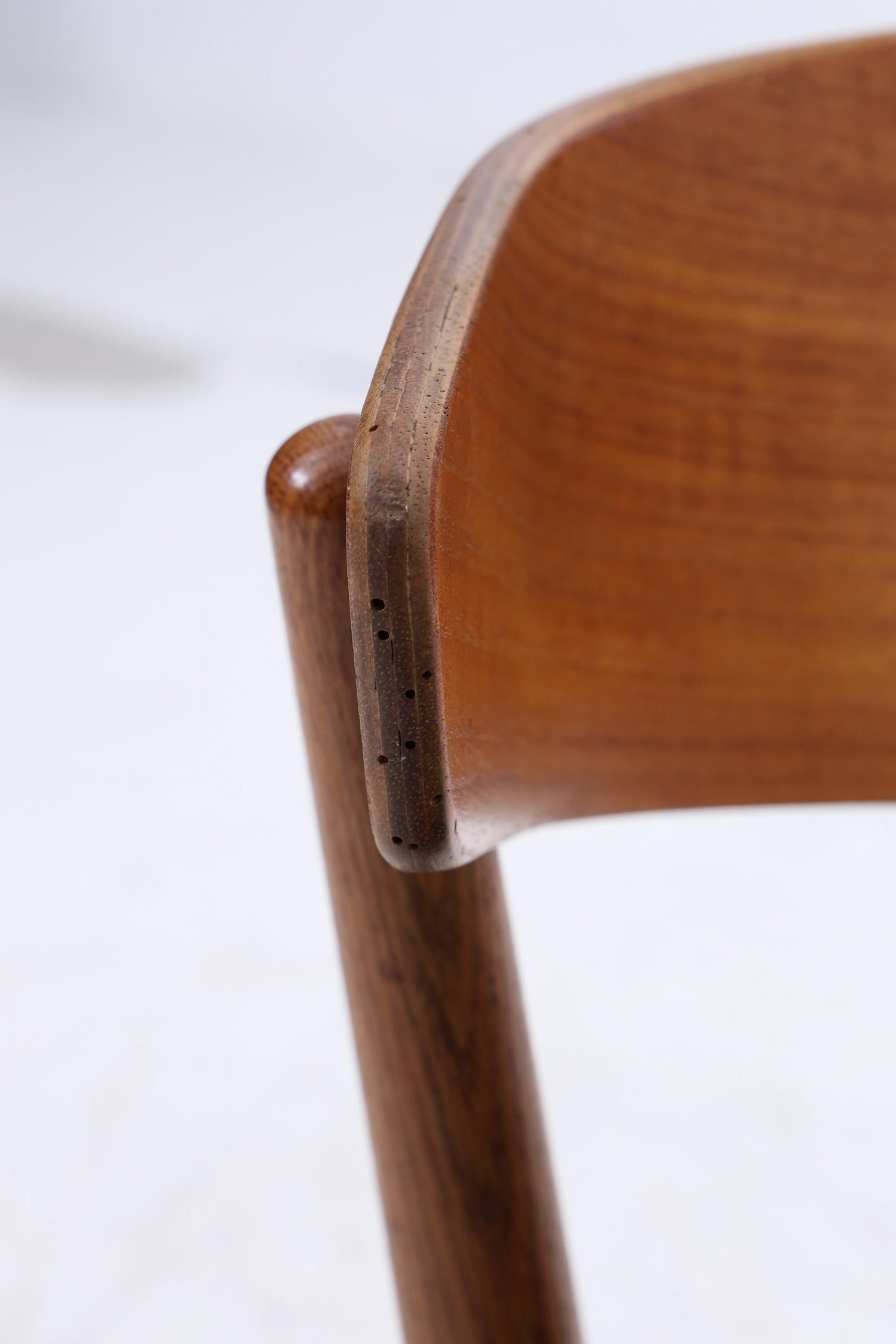 Teak Stuhl Modell 7 von Helge Sibast | Danish Mid Century Design Lederstuhl