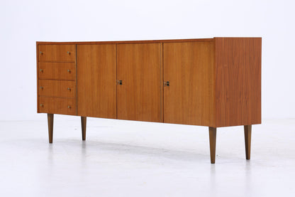 Vintage Sideboard aus Nussbaum | Mid Century Lowboard mit Schubladen &amp; Türen | 60er Jahre Design