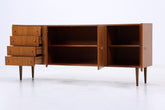 Vintage Sideboard aus Nussbaum | Mid Century Lowboard mit Schubladen & Türen | 60er Jahre Design