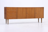 Vintage Sideboard aus Nussbaum | Mid Century Lowboard mit Schubladen & Türen | 60er Jahre Design