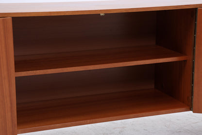 Vintage Sideboard aus Nussbaum | Mid Century Lowboard mit Schubladen &amp; Türen | 60er Jahre Design