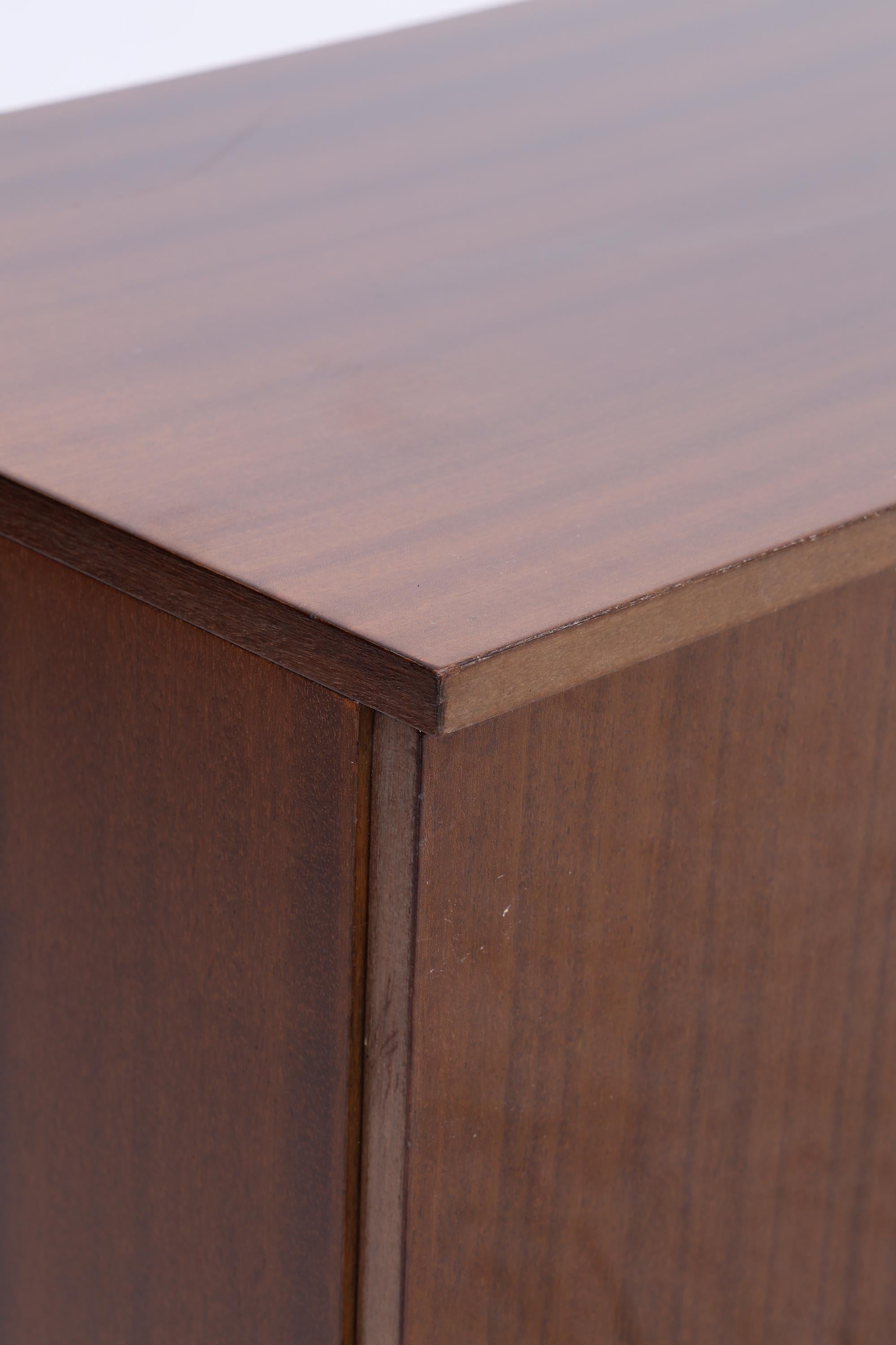 Vintage Hochglanz Sideboard 60er Jahre | Mid Century Anrichte mit Schubladen &amp; Fächern Aufbewahrung