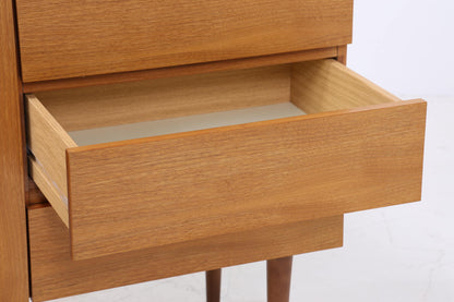 Vintage Teak Sideboard 60er Jahre | Mid Century Scandinavian Anrichte mit Schubladen &amp; Schiebetüren Holz Aufbewahrung