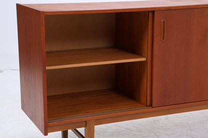 Vintage Teak Sideboard 60er| Scandinavian Design Mid Century Anrichte Schubladen &amp; Schiebetüren Holz Aufbewahrung