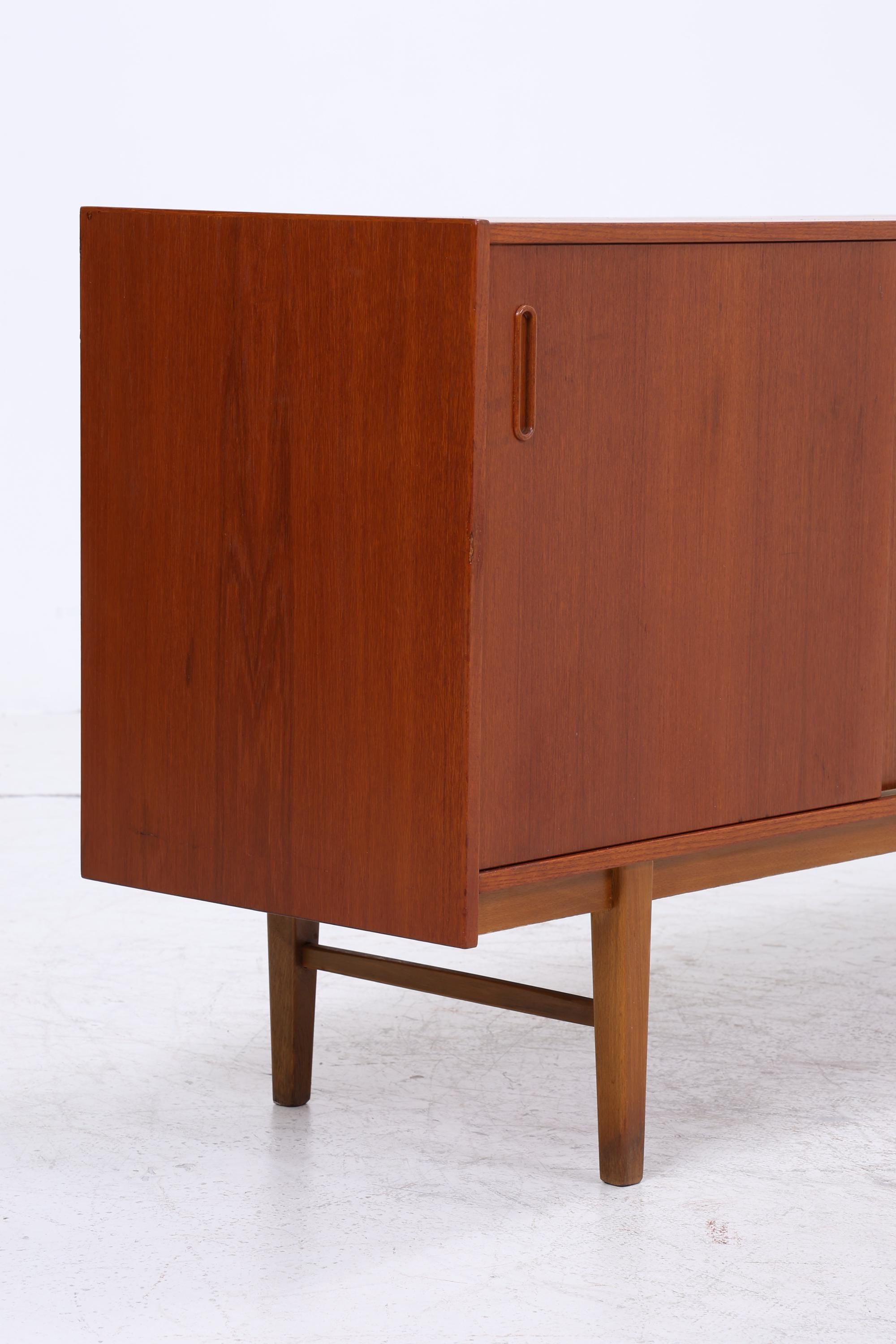 Vintage Teak Sideboard 60er| Scandinavian Design Mid Century Anrichte Schubladen &amp; Schiebetüren Holz Aufbewahrung