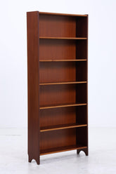 Vintage Teak Bücherregal | Mid Century Regal 60er Jahre | Hohes Holz Standregal