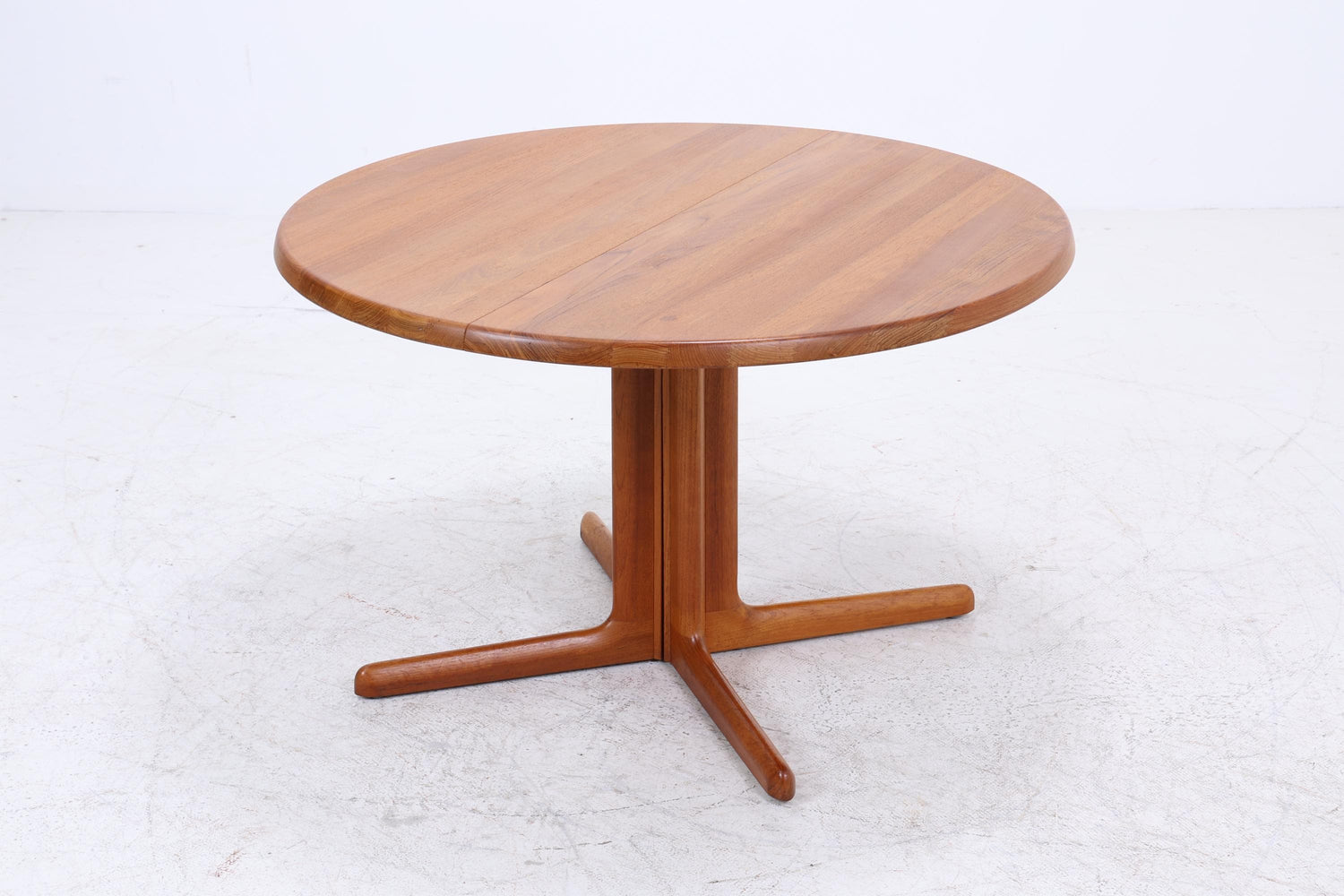 CJ Rosengaarden Vintage Esstisch | Mid Century Teak Tisch rund/oval ausziehbar mit 2 Einlegeplatten