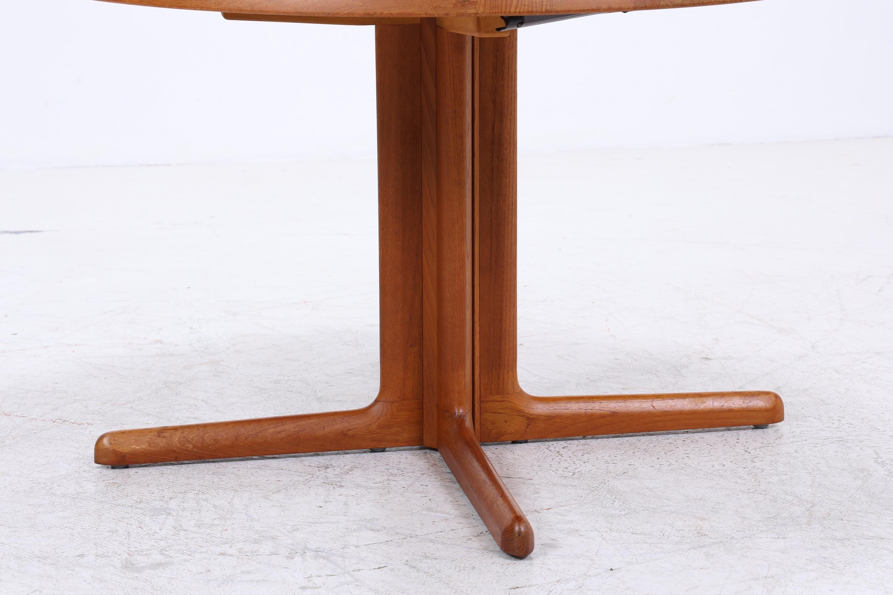 CJ Rosengaarden Vintage Esstisch | Mid Century Teak Tisch rund/oval ausziehbar mit 2 Einlegeplatten