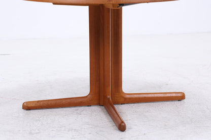 CJ Rosengaarden Vintage Esstisch | Mid Century Teak Tisch rund/oval ausziehbar mit 2 Einlegeplatten