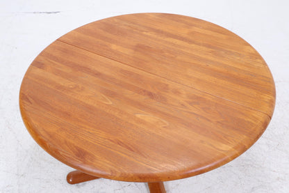 Vintage Teak Esstisch | Mid Century runder Holztisch Teak massiv 60er Jahre