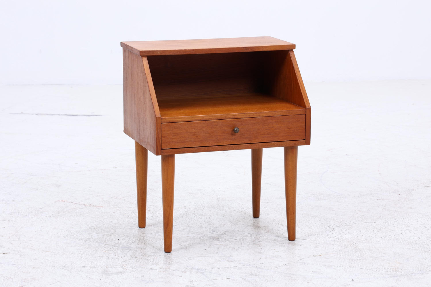 Vintage Teak Mini Kommode 60er Jahre | Danish Design Mid Century Holz Nachttisch mit Schubladen Aufbewahrung