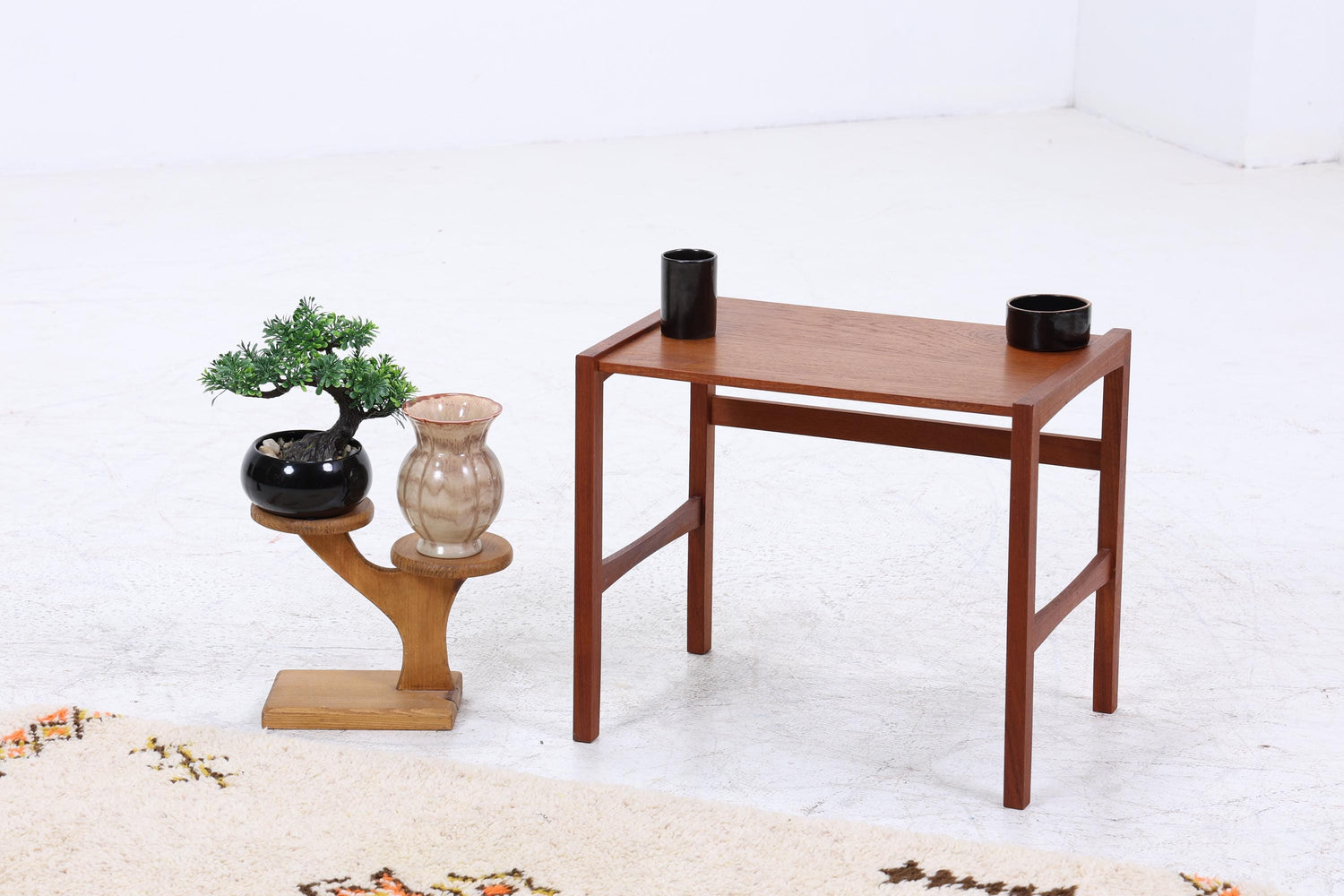 Vintage Beistelltisch | Mid Century Couchtisch | Telefontisch 60er Jahre Eckig