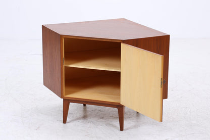 Teak Eckkommode | Vintage Mid Century | 1960er Design mit Tür und Regalboden