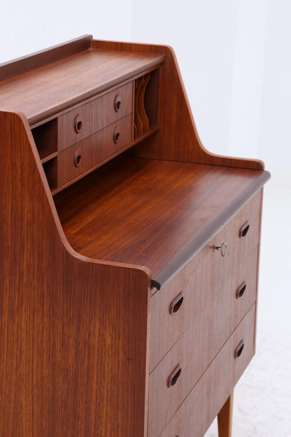 Vintage Teak Sekretär 60er Jahre | Danish Design Mid Century Schrank Retro Holz Aufbewahrung
