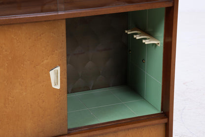 Vintage Vitrine aus den 60ern | Mid Century Glas Schrank Retro Holz Aufbewahrung