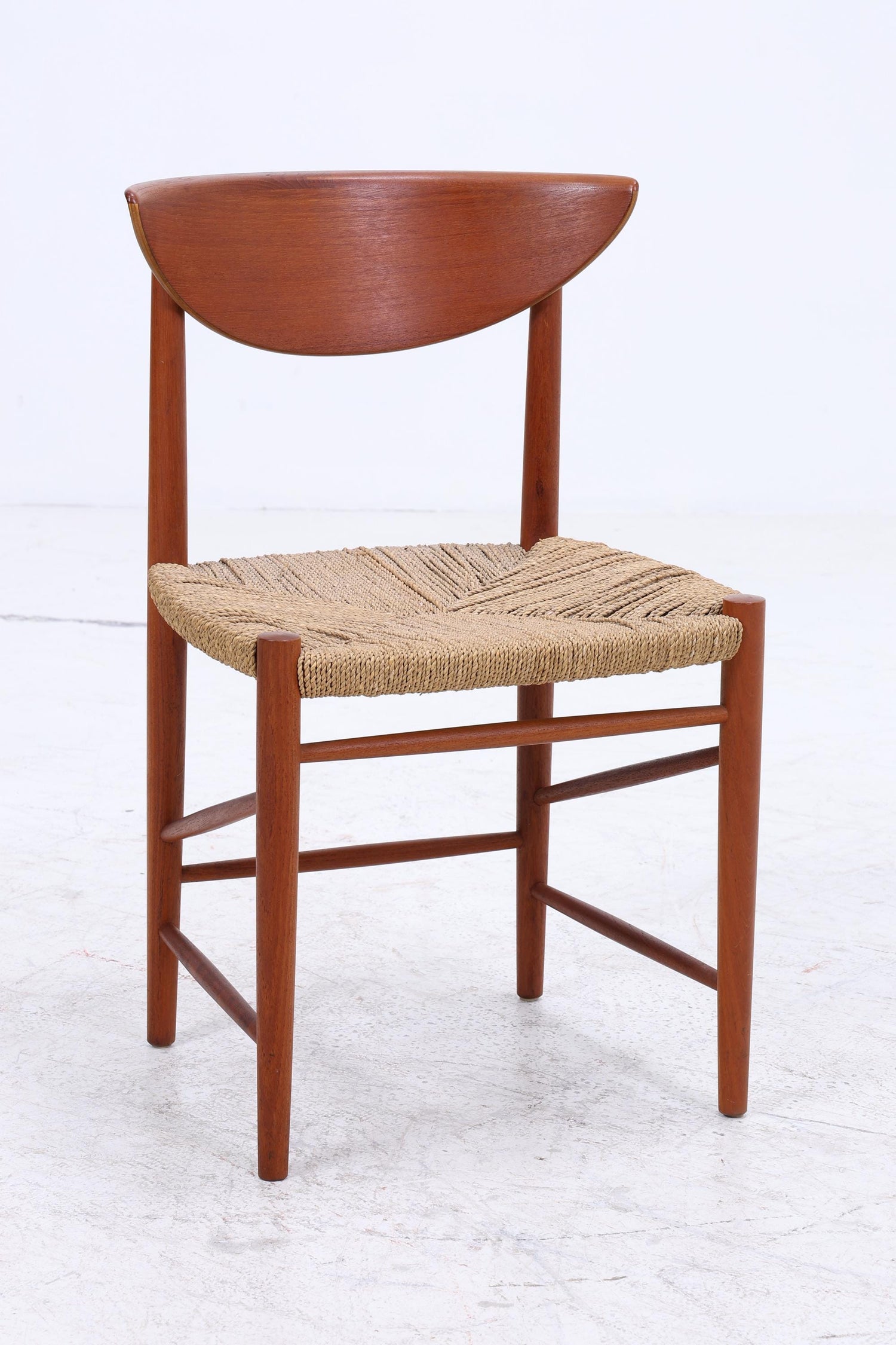 4er Set Teak Stühle von Peter Hvidt &amp; Orla Molgaard-Nielsen | Mid Century Danish Design Cord Stuhl | Vintage Designer