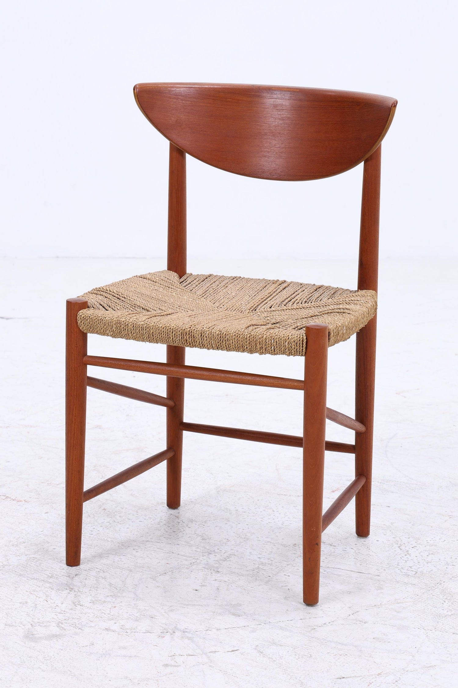 4er Set Teak Stühle von Peter Hvidt &amp; Orla Molgaard-Nielsen | Mid Century Danish Design Cord Stuhl | Vintage Designer