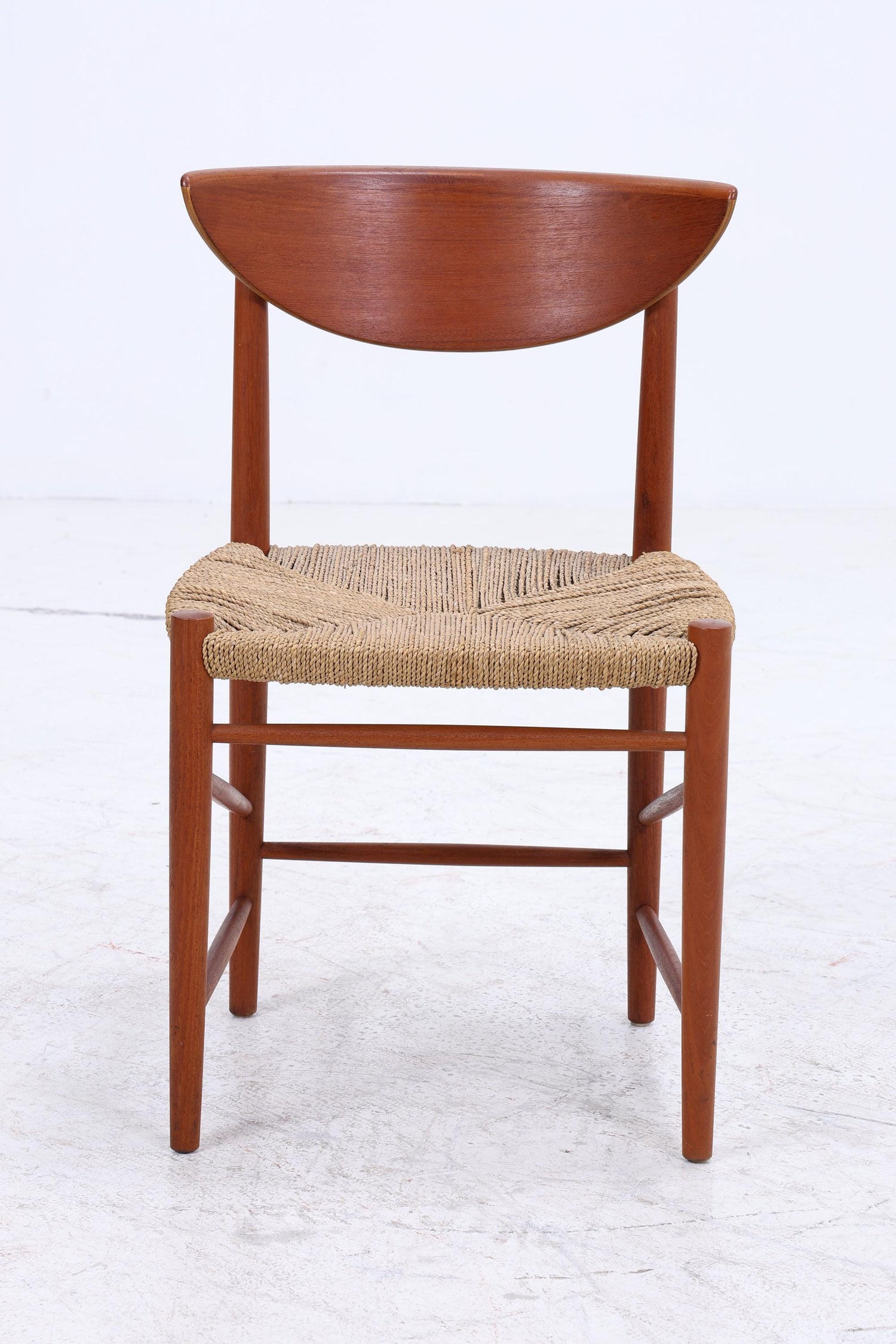4er Set Teak Stühle von Peter Hvidt &amp; Orla Molgaard-Nielsen | Mid Century Danish Design Cord Stuhl | Vintage Designer