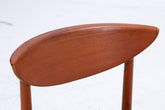4er Set Teak Stühle von Peter Hvidt & Orla Molgaard-Nielsen | Mid Century Danish Design Cord Stuhl | Vintage Designer
