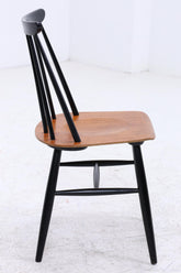 4er Set Teak Stühle "Fanett" von lmari Tapiovaara | Mid Century Finnish Design Holz Stuhl | Vintage Designer