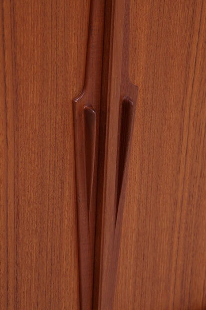 Vintage Teak Highboard von Omann Jun | Mid Century Sideboard Schubladen Schrank Holz Aufbewahrung