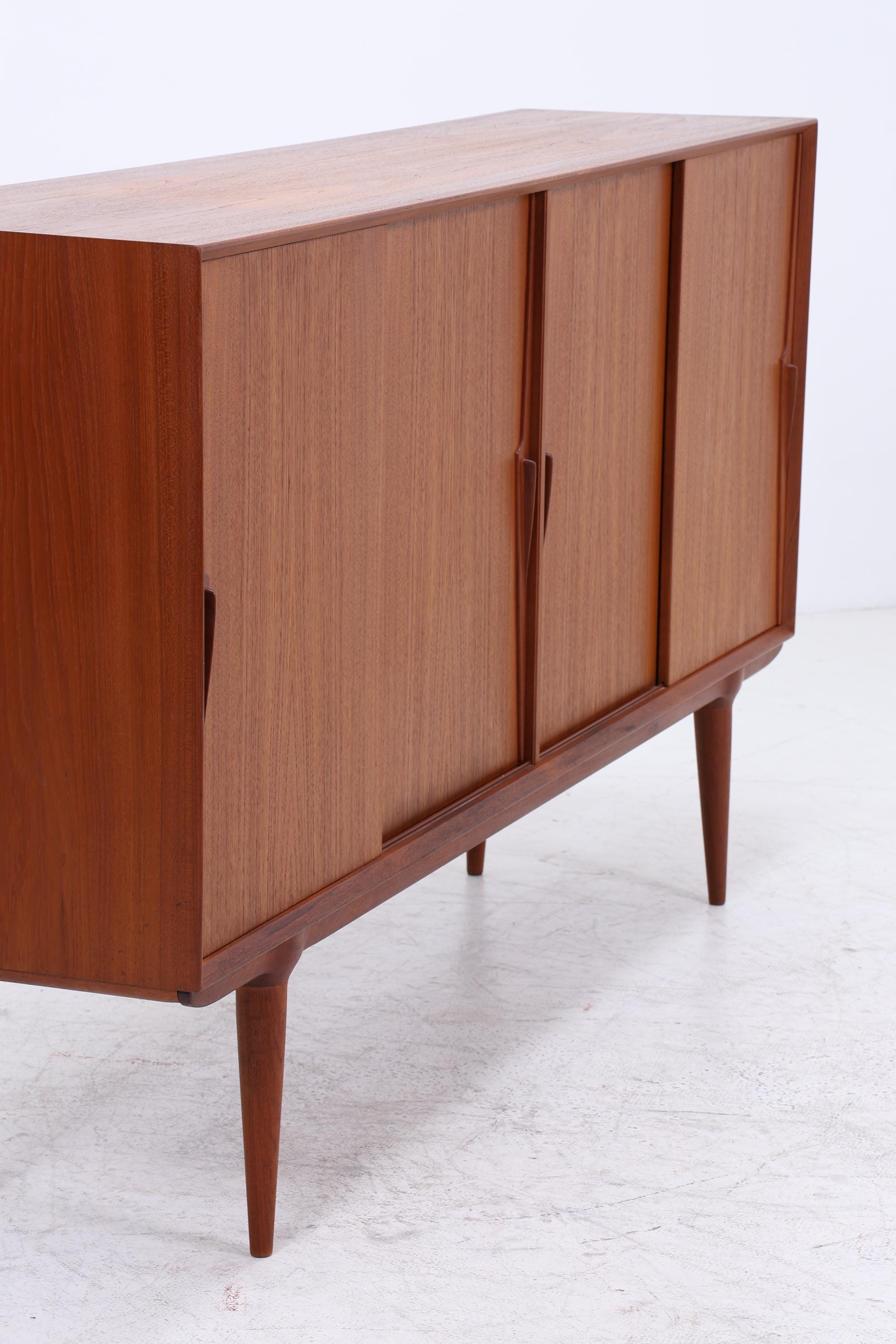 Vintage Teak Highboard von Omann Jun | Mid Century Sideboard Schubladen Schrank Holz Aufbewahrung