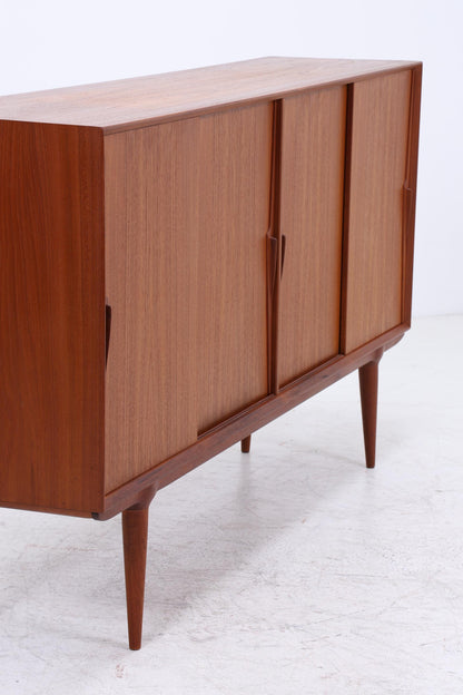 Vintage Teak Highboard von Omann Jun | Mid Century Sideboard Schubladen Schrank Holz Aufbewahrung