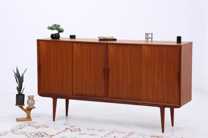 Vintage Teak Highboard von Omann Jun | Mid Century Sideboard Schubladen Schrank Holz Aufbewahrung