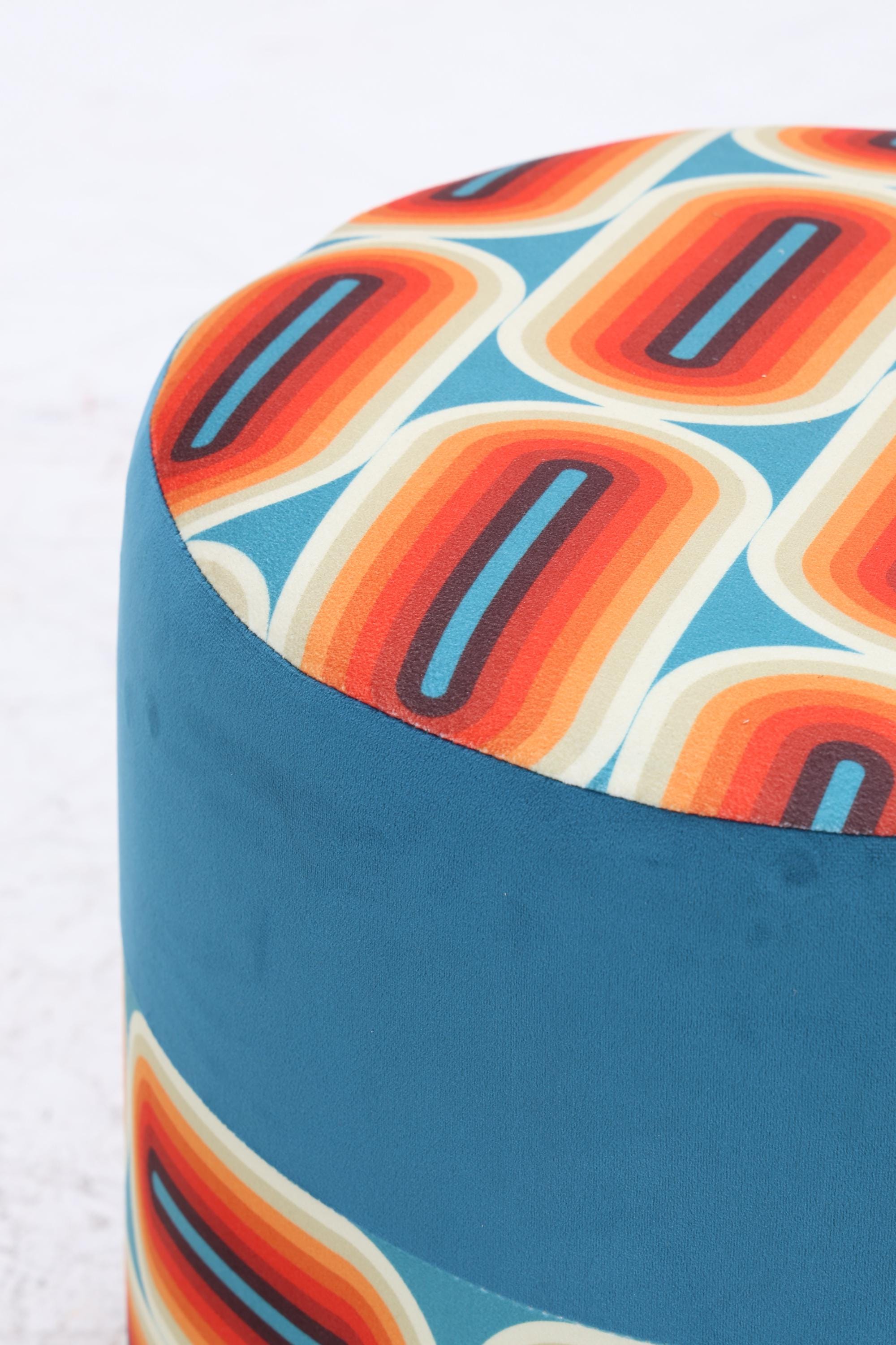 Fußhocker mit Kissen | Schlafzimmer Pouf | Gepolsterter Sitzhocker