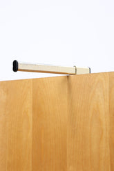 Vintage Kleiderschrank | Mid Century Wäscheschrank 2-türig | Kleiderstange & Fächer | ausziehbare Kleiderstange