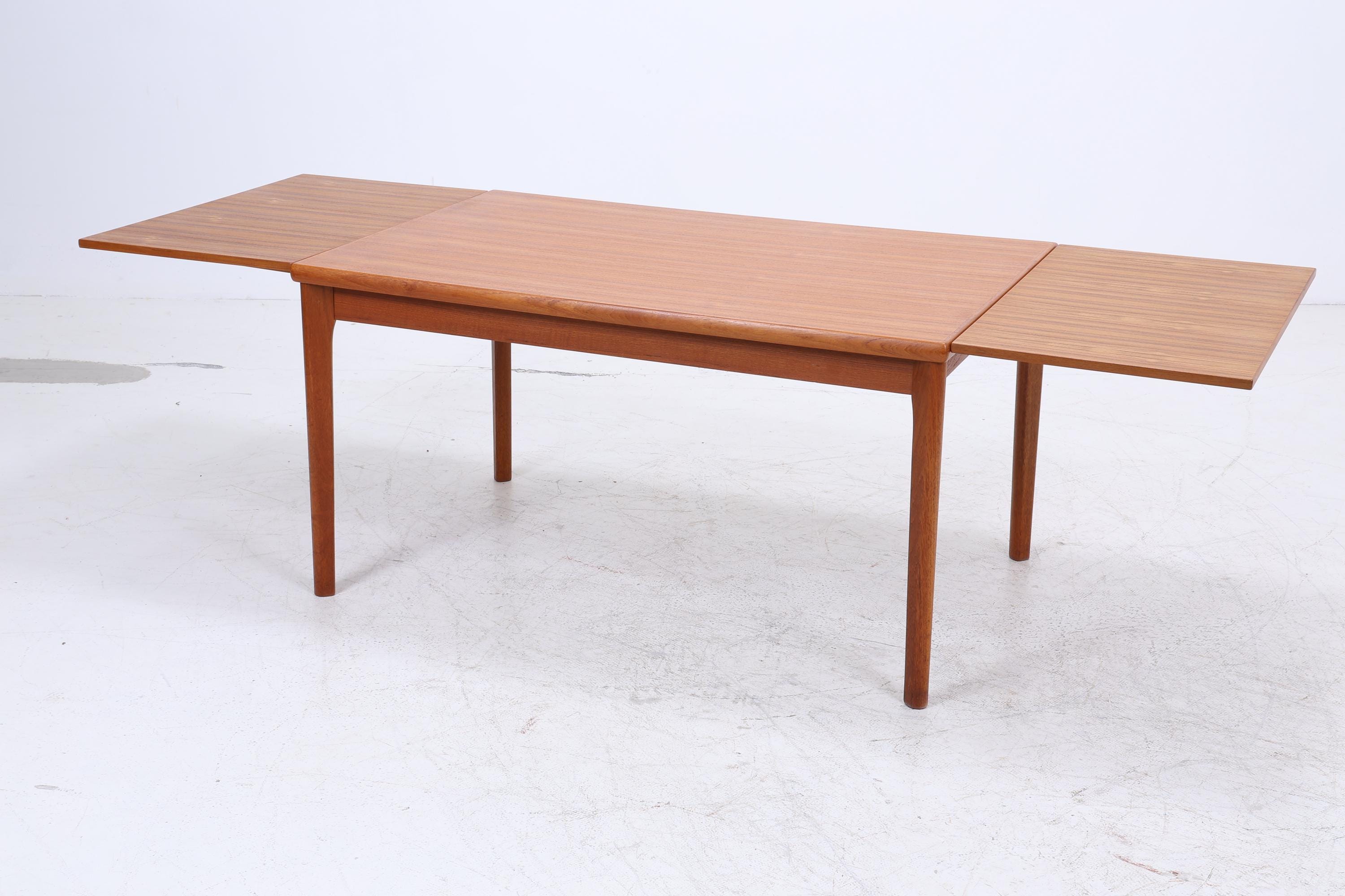 Vintage Teak Esstisch | Mid-Century Ausziehbarer Küchentisch 1960er Teak Holz